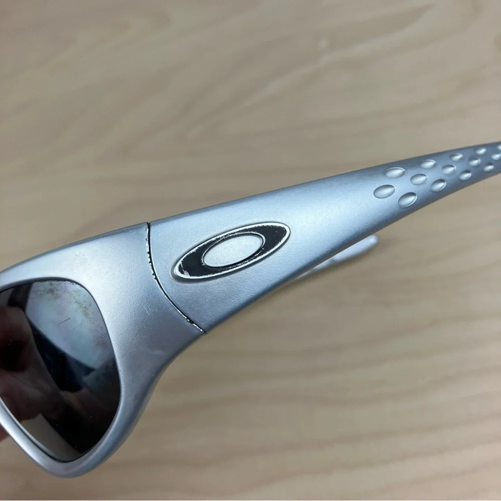 Vintage Oakley Ten X Silver Sunglasses Made In USA FRAMES ONLY
